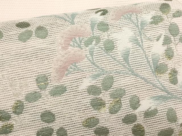 平和屋着物*夏物 八寸名古屋帯 枝松文 金銀糸 CABL7583fb