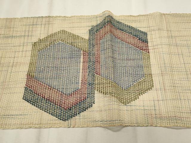 平和屋着物*夏物 八寸名古屋帯 羅 抽象文様 正絹 逸品 CABL7585fb