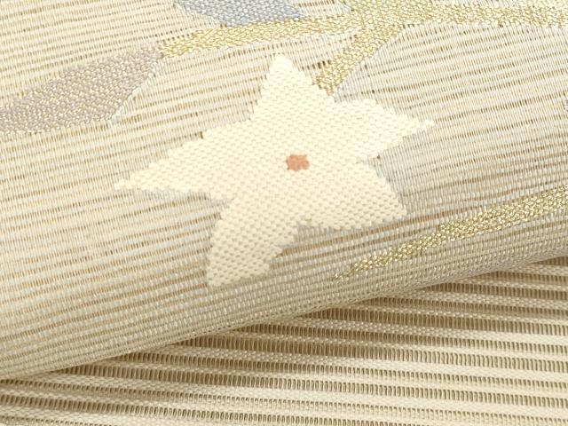 平和屋着物*夏物 八寸名古屋帯 絽綴れ 桔梗文 金銀糸 正絹 逸品 CABL7587fb