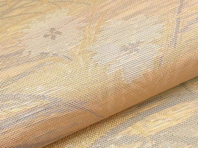 平和屋着物*夏物 織物一筋名門 織悦 全通柄 本袋帯 撫子 金糸 正絹 逸品 未使用 CABL7619tx