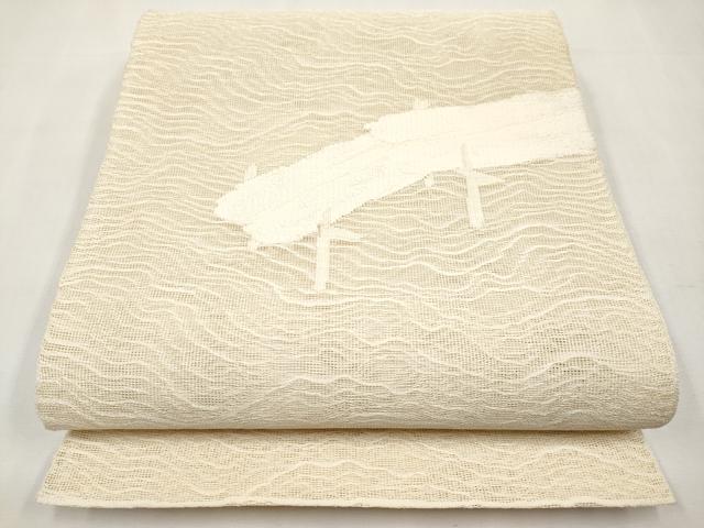 平和屋着物*夏物 太鼓柄袋帯 板橋文 正絹 逸品 CABL7628tx