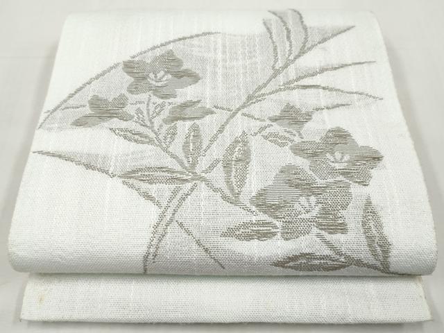 平和屋着物*夏物 八寸名古屋帯 草花文 CABL7649tx
