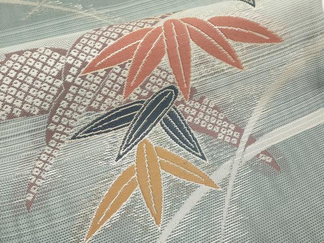 平和屋着物*夏物 六通柄 京袋帯 笹竹文 銀糸 CABL7658tx