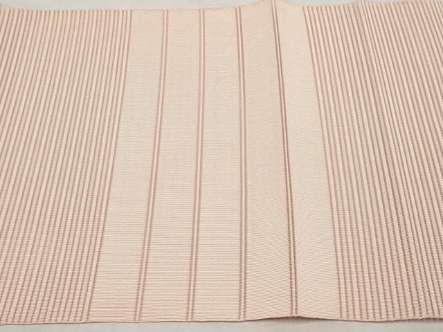 平和屋着物*夏物 八寸名古屋帯 絽綴れ 横段文 一斤染色 正絹 逸品 CABL7677tx