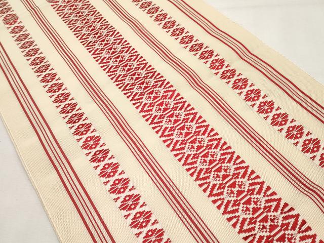 平和屋着物*夏物 本場筑前博多織 八寸名古屋帯 紗献上 正絹 逸品 CABL7714tx
