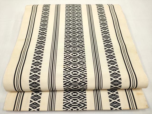 平和屋着物*夏物 本場筑前博多織 八寸名古屋帯 紗献上 正絹 逸品 CABL7716tx