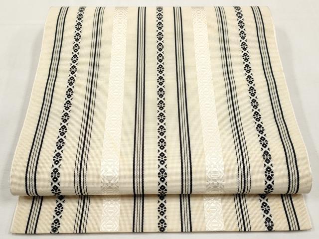 平和屋着物*夏物 本場筑前博多織 八寸名古屋帯 紗献上 正絹 逸品 CABL7717tx
