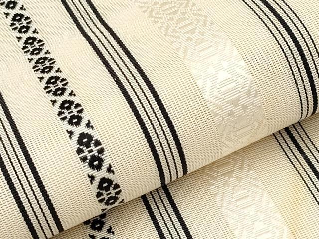 平和屋着物*夏物 本場筑前博多織 八寸名古屋帯 紗献上 正絹 逸品 CABL7717tx