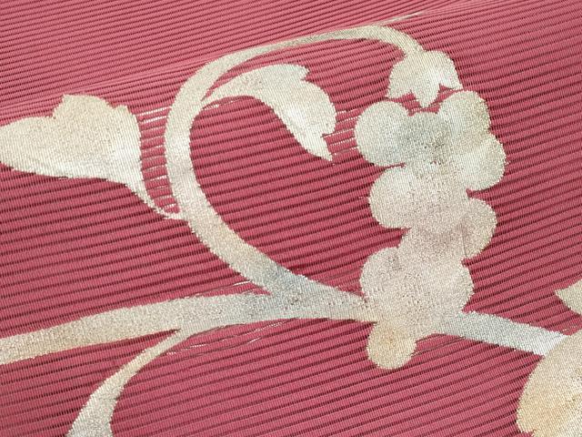 平和屋着物*夏物 八寸名古屋帯 絽綴れ 葡萄唐草文 金銀糸 正絹 逸品 CABL7753tx