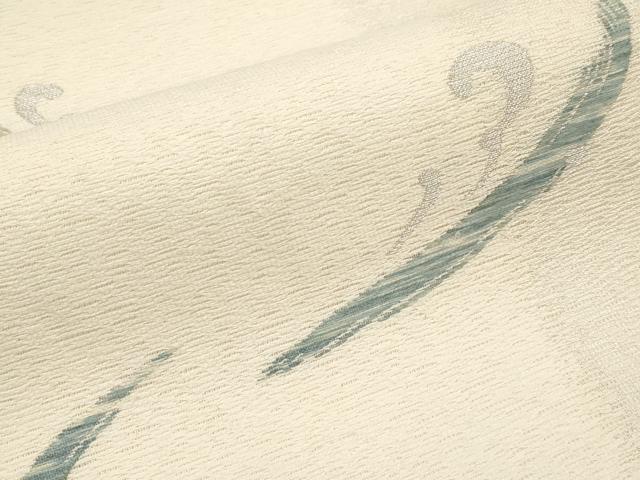 平和屋着物*夏物 六通柄袋帯 流水文 銀糸 正絹 逸品 CABL7777tx
