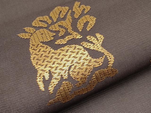 平和屋着物*夏物 太鼓柄袋帯 総刺繍 花兎 正絹 逸品 CABL7782tx