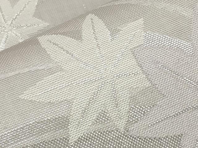 平和屋着物*夏物 六通柄袋帯 楓 銀糸 正絹 逸品 CABL7783tx