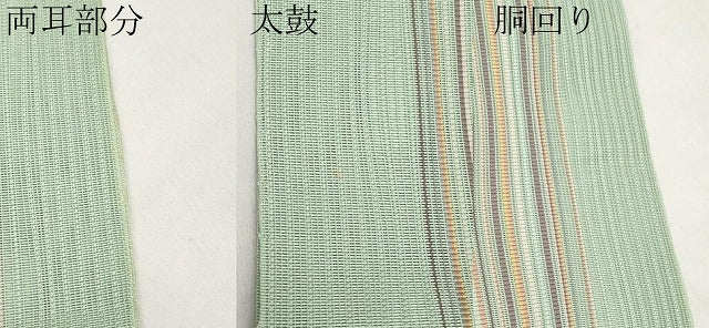 平和屋着物*夏物 本場筑前博多織 八寸名古屋帯 間道 正絹 逸品 CABL7802tx