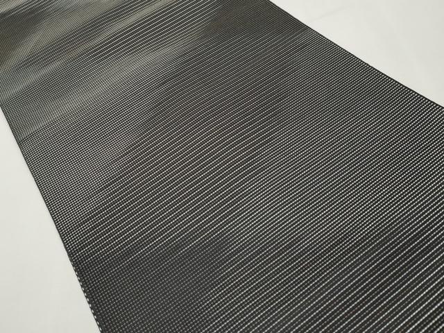 平和屋着物*夏物 本場筑前博多織 八寸名古屋帯 霞文 黒地 正絹 逸品 CABL7808tx