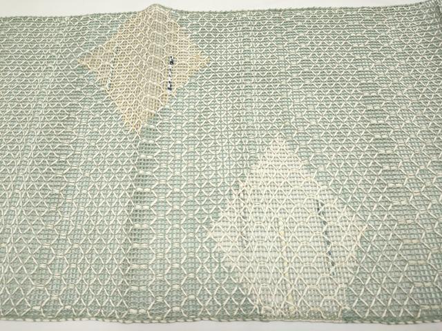平和屋着物*夏物 八寸名古屋帯 羅 菱文 正絹 逸品 CABL7846tx