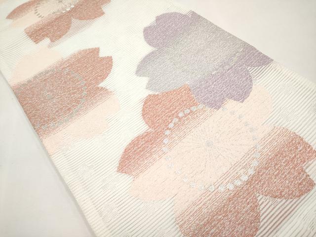 平和屋着物*夏物 六通柄 京袋帯 舞桜文 銀糸 CABL7888tx