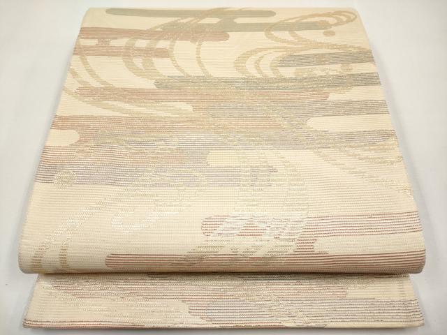 平和屋着物*夏物 六通柄袋帯 光琳水 金糸 正絹 逸品 CABL7894tx