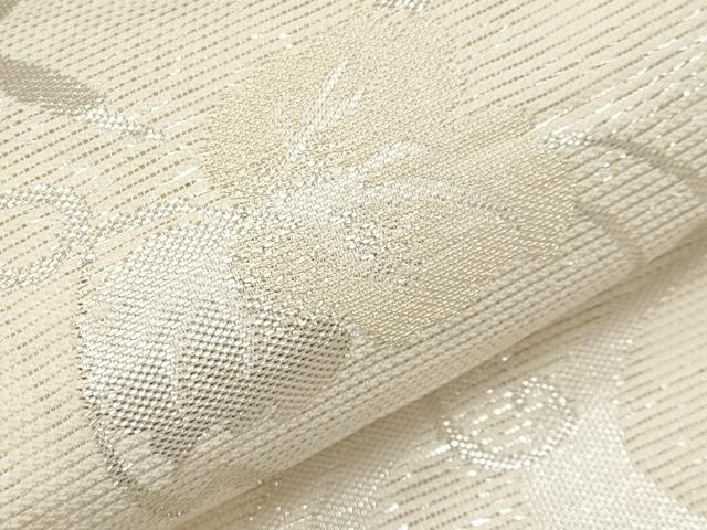 平和屋着物*夏物 六通柄袋帯 籬蔦の葉文 銀糸 正絹 逸品 CABL7896tx