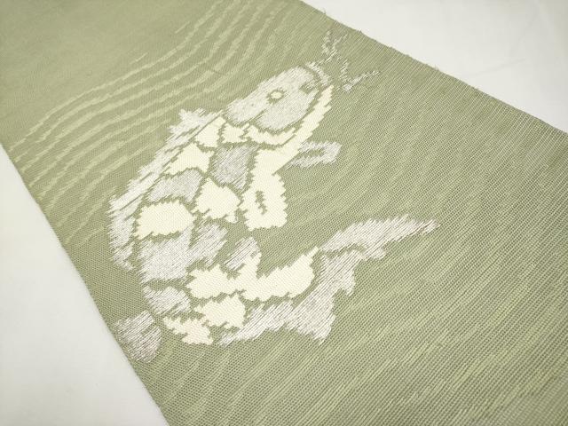 平和屋着物*夏物 太鼓柄 本袋帯 荒磯 銀糸 正絹 逸品 CABL7898tx
