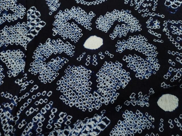 平和屋着物∴夏物 浴衣 有松鳴海絞り 草花文 松坂屋扱い 綿 逸品 CABL8015ze