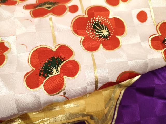 平和屋本店●お引きずり・お引き摺り 訪問着 和装 舞台 舞妓 芸妓 芸者 衣装 枝梅文 金彩 洗える着物 CABL8063ze