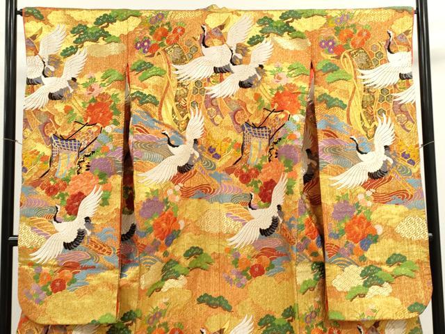 平和屋本店●色打掛 お引きずり 作家物 和装 婚礼 結婚式 花嫁 神社挙式 唐織 慶長文様 金糸 逸品 CABL8083ze