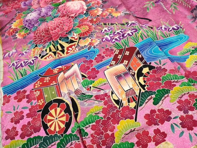 平和屋本店●色打掛 和装 婚礼 結婚式 花嫁 神社挙式 松竹梅花車文 金銀彩 仮絵羽 逸品 未使用 CABL8104ze