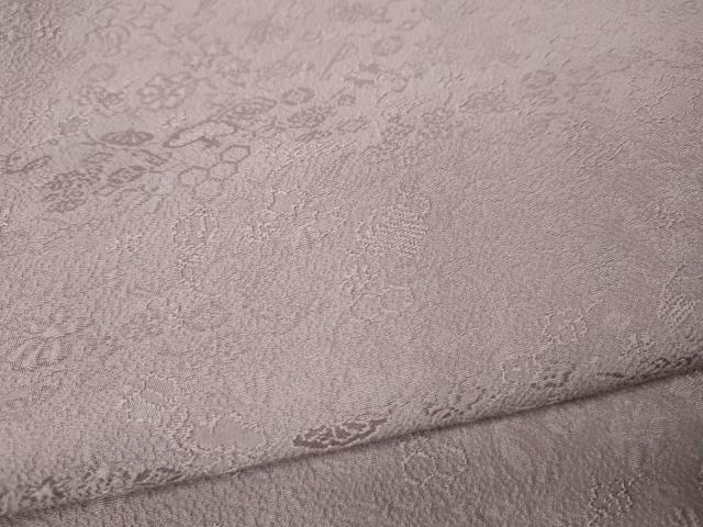 平和屋着物●上質な色無地 草花文 紅藤色 正絹 逸品 CABL8403ut
