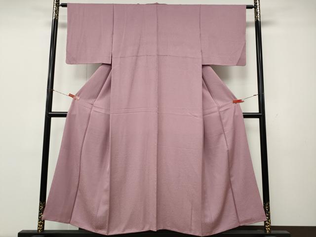 平和屋着物▼上質な色無地 紋意匠 石竹色 正絹 逸品 CABL8404ut