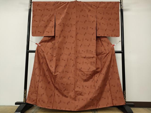 平和屋着物●上質な紬 琉球絣文様 正絹 逸品 未使用 CABL8417ut