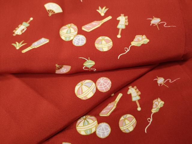 平和屋着物●長襦袢 無双仕立て 玩具文 金彩 正絹 逸品 CABL8427ut