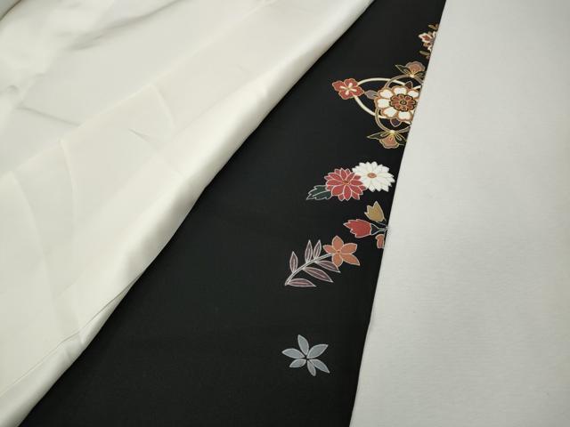 平和屋着物●豪華黒留袖 駒刺繍 正倉院花文 金彩 そごう扱い 正絹 逸品 CABL8443ut