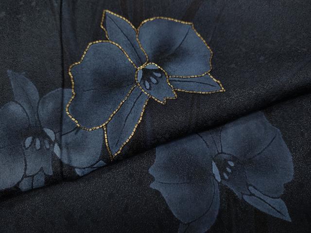平和屋着物●訪問着 駒刺繍 草花文 正絹 逸品 未使用 CABL8446ut