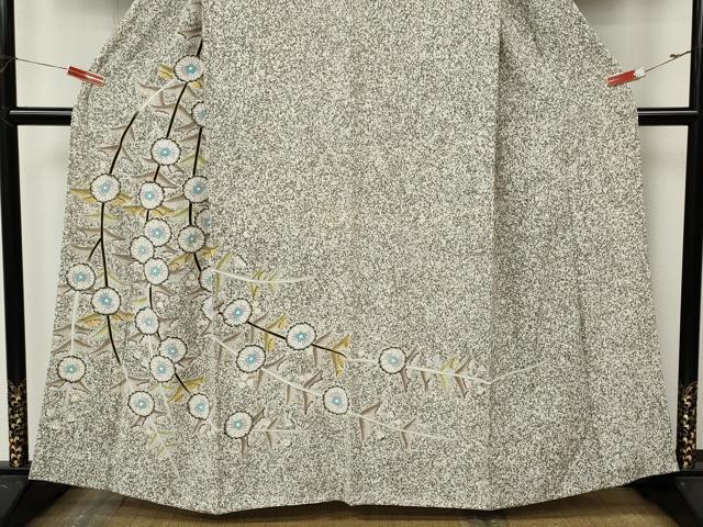 平和屋着物●訪問着 枝花文 たたき染め 金彩 正絹 逸品 CABL8465ut