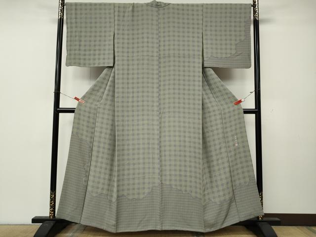 平和屋着物●伝統工芸士 田島輝久 訪問着 格子吉祥文 正絹 逸品 CABL8468ut