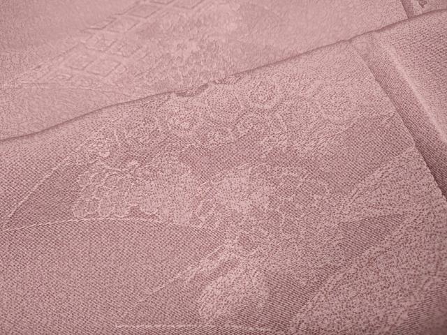 平和屋着物●江戸小紋 松皮菱花地紋 正絹 逸品 CABL8475ut