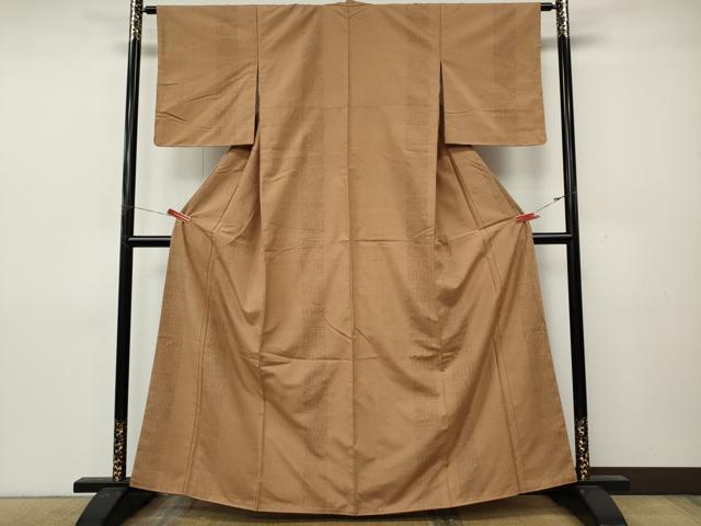 平和屋着物●結城紬 80亀甲 吉祥間道 飛び亀甲柄 正絹 逸品 CABL8490ut