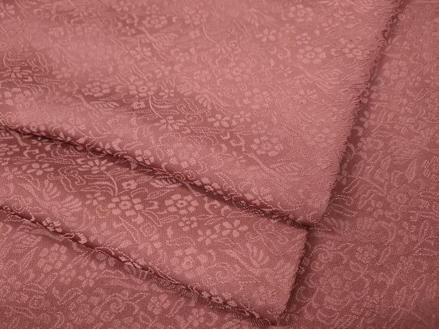 平和屋着物●上質な色無地 飛鳥花地紋 長春色 正絹 逸品 CABL8493ut