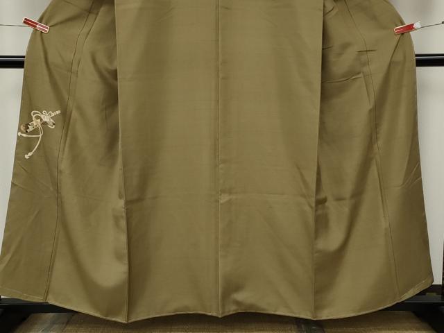 平和屋着物●色留訪問着 紬地 蓑虫 横笛 正絹 逸品 CABL8501ut