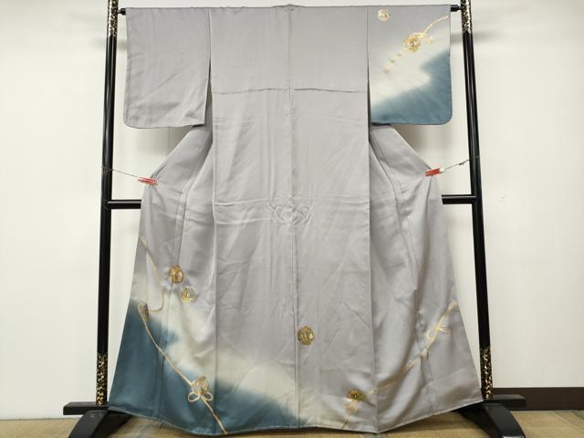 平和屋着物●訪問着 作家物 花丸文 暈し染め 金銀彩 正絹 逸品 未使用 CABL8506ut
