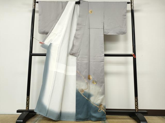 平和屋着物●訪問着 作家物 花丸文 暈し染め 金銀彩 正絹 逸品 未使用 CABL8506ut