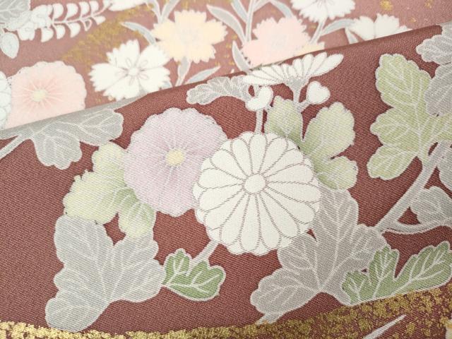 平和屋着物●訪問着 枝花文 暈し染め 金彩 鈴乃屋扱い 正絹 逸品 未使用 CABL8534ut