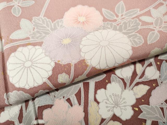 平和屋着物●訪問着 枝花文 暈し染め 金彩 鈴乃屋扱い 正絹 逸品 未使用 CABL8534ut