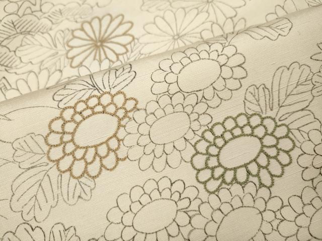 平和屋着物●中国三大刺繍 相良刺繍 訪問着 紬地 流水草花文 正絹 逸品 CABL8548ut