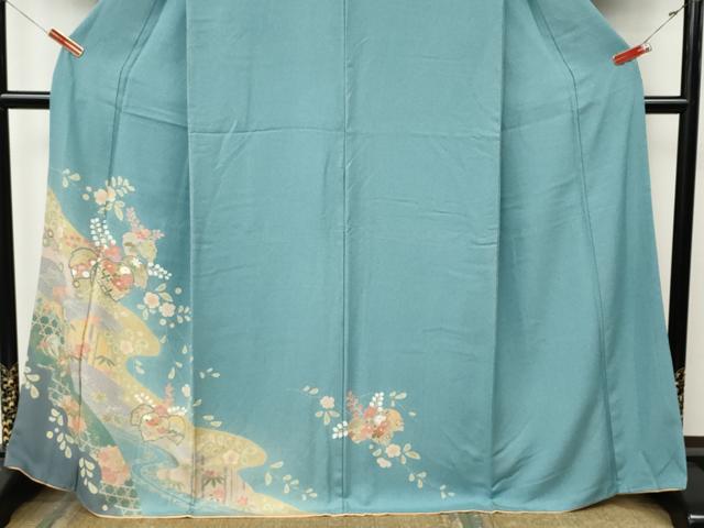 平和屋着物●訪問着 桐花文 金彩 正絹 逸品 CABL8570ut
