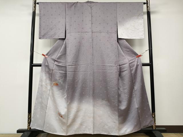 平和屋着物●中国三大刺繍 スワトウ刺繍 汕頭刺繍 総刺繍 訪問着 扇面花文 暈し染め 金彩 正絹 逸品 未使用 CABL8587ut