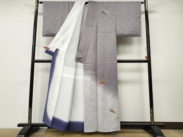 平和屋着物●中国三大刺繍 スワトウ刺繍 汕頭刺繍 総刺繍 訪問着 扇面花文 暈し染め 金彩 正絹 逸品 未使用 CABL8587ut
