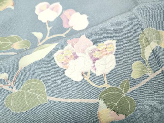 平和屋着物●訪問着 友禅 作家物 枝花文 正絹 逸品 CABL8591ut