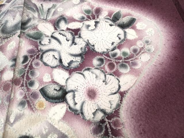 平和屋着物●訪問着 辻が花 暈し染め 正絹 逸品 CABL8593ut