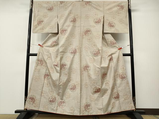 平和屋着物●本場大島紬 吉祥花丸文 総絣 正絹 逸品 CABL8601ut